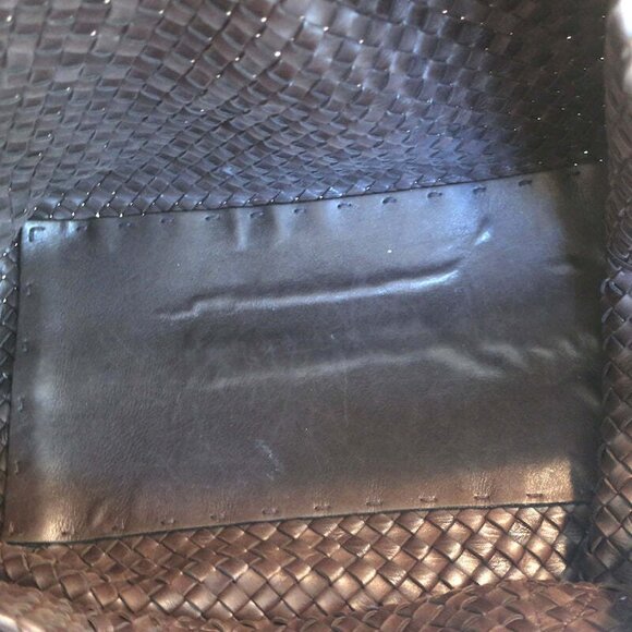 Bottega Veneta Cabat Medium Tote Dark Brown Intrecciato Leather - Picture 10 of 12